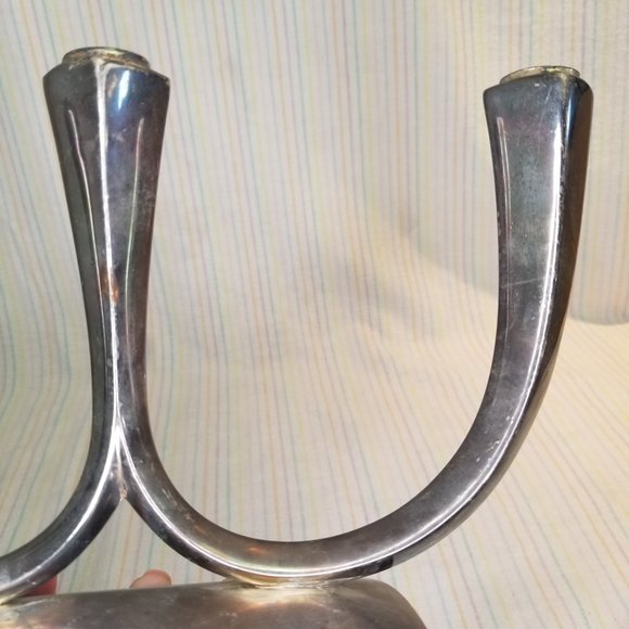 Vintage WMF Germany Silver Plate Tripe Candle Holder Trio Candelabra Art Deco - Picture 4 of 12